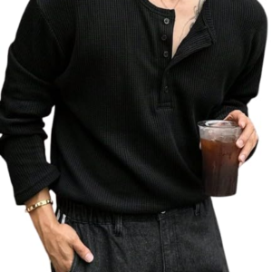Dripzy Men’s Textured T-Shirt | Relaxed Fit Half Collar Tee
